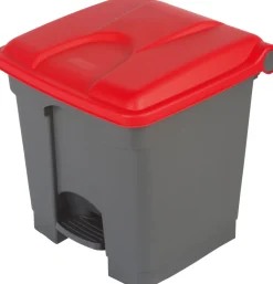 Collecteur à pédale plastique 30 L gris - PROBBAX Sale