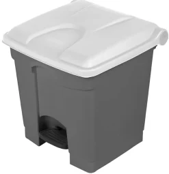 PROBBAX Collecteur à pédale plastique 30 L gris New