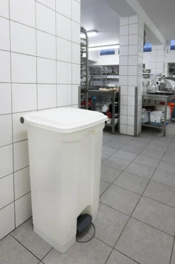 Collecteur à pédale plastique 90 L blanc - PROBBAX Clearance