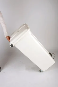 Collecteur à pédale plastique 90 L blanc - PROBBAX Clearance