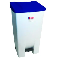 Collecteur à pédale plastique 120 L blanc - GILAC Sale