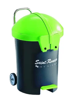 Collecteur à pédale plastique 100 L gris - SAINT ROMAIN Online