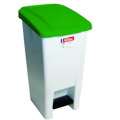 GILAC Collecteur à pédale plastique 60 L blanc Clearance