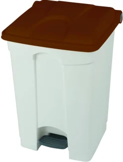 Collecteur à pédale plastique 45 L blanc - PROBBAX Hot