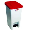 Collecteur à pédale plastique 60 L blanc - GILAC Best