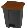 PROBBAX Collecteur à pédale plastique 70 L gris anthracite Discount