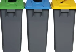 PROBBAX Collecteur plastique 60 L gris Tri Selectif New