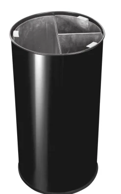 Collecteur tri acier 60 L noir - PROBBAX New