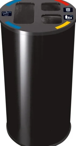 Collecteur tri acier 60 L noir - PROBBAX New