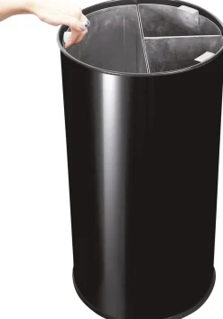 Collecteur tri acier 60 L noir - PROBBAX New