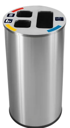 PROBBAX Collecteur tri inox 60 L argent Best