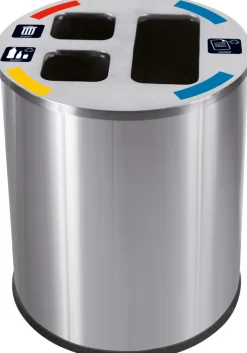 PROBBAX Collecteur tri inox 40 L argent Best