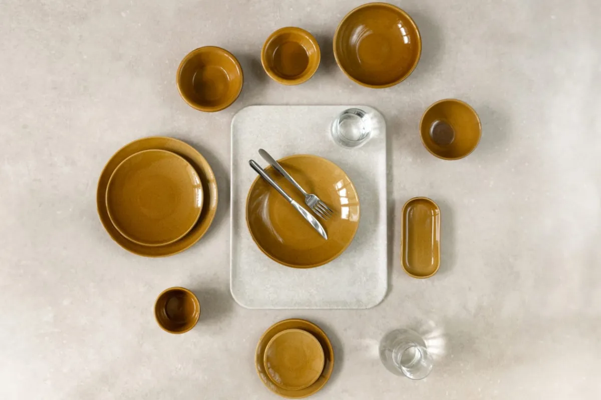 Compotier caramel grès renforcé Ø 12 cm Twist - ESSENTIALS COLLECTION Clearance
