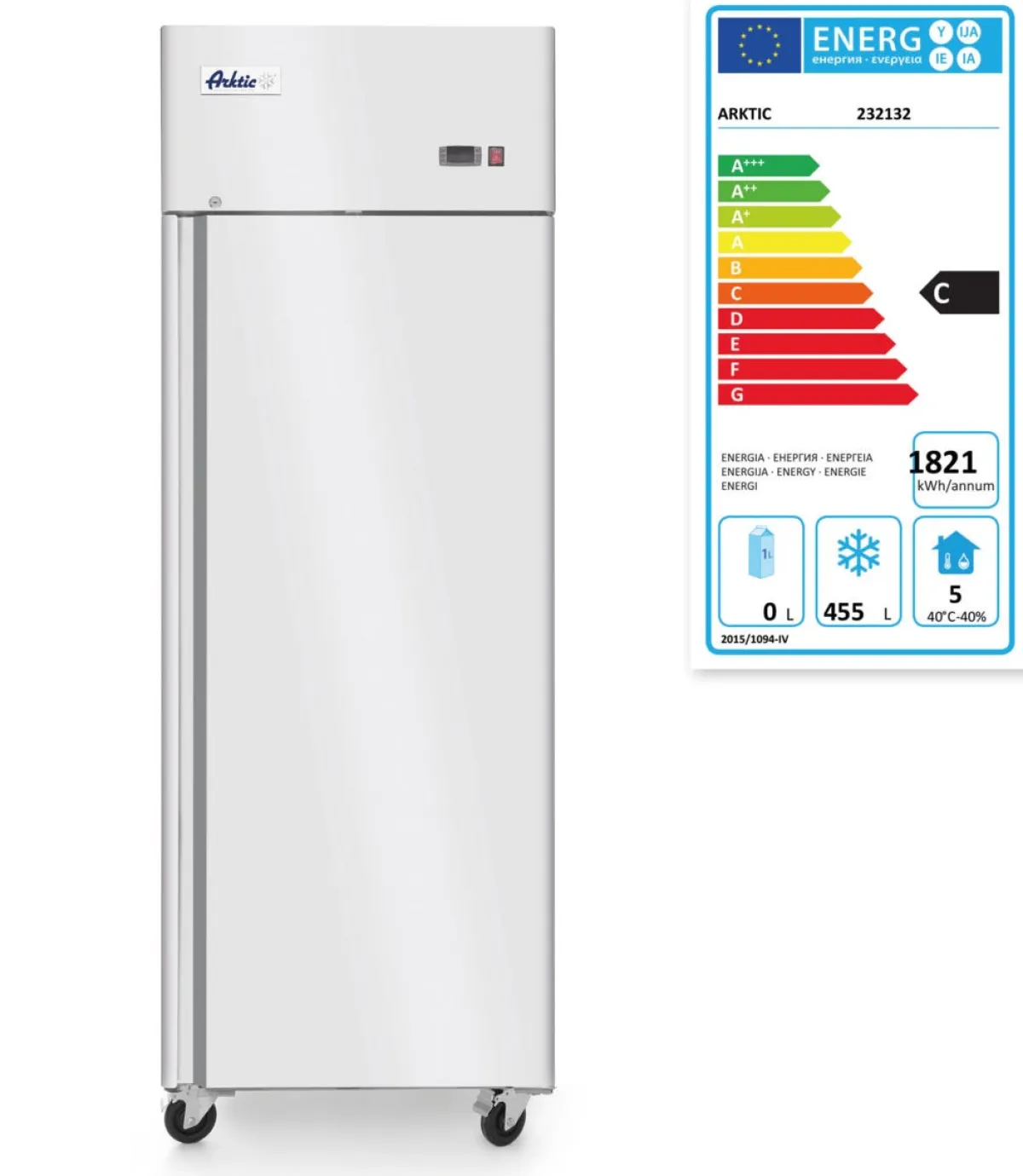 HENDI Congelateur 1p profi line 670l ix froid négatif 670 L 3 niveaux Hot