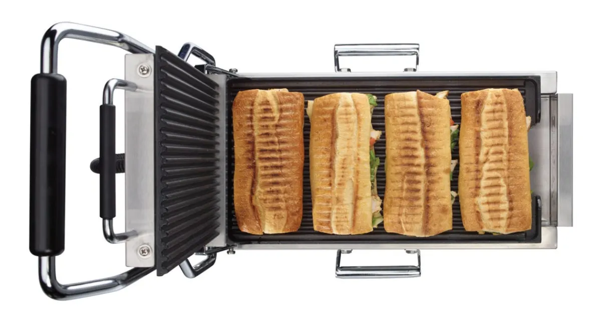 WARING Contact grill panini compact à plaque rainée Compresso Clearance
