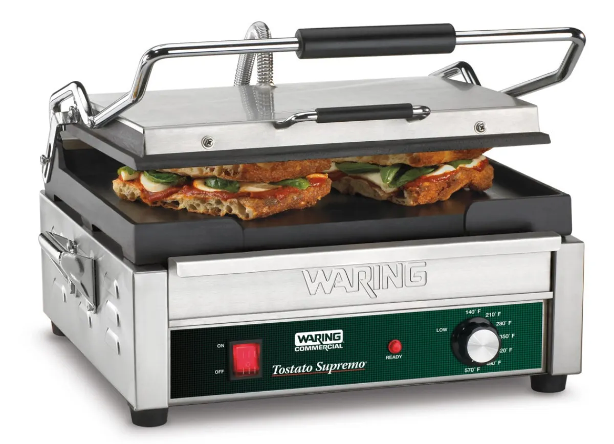 Contact grill panini à plaque lisse Supremo - WARING