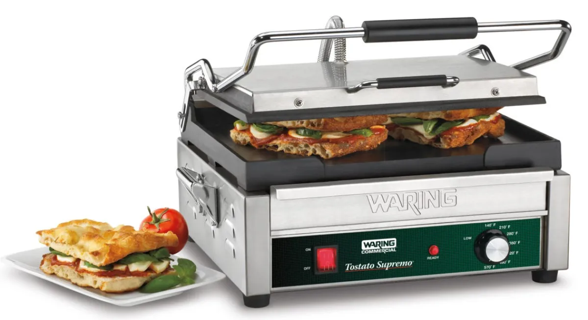 Contact grill panini à plaque lisse Supremo - WARING