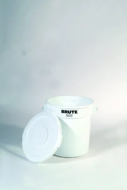 Conteneur plastique blanc Ø 49,5 cm 58,1 cm 76 L Sans couvercle Brute - RUBBERMAID Outlet
