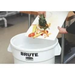 Conteneur plastique blanc Ø 49,5 cm 58,1 cm 76 L Sans couvercle Brute - RUBBERMAID Outlet