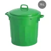 GILAC Conteneur Sans couvercle vert plastique Ø 54 cm 67x54x48,5 cm 75 L fond plein parois pleines Outlet