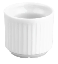 Coquetier rond blanc porcelaine culinaire Ø 4,8 cm Plisse - PILLIVUYT Sale