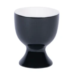 PRO.MUNDI Coquetier rond noir porcelaine 6 cm Ø 5 cm Emotions Hot