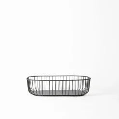 Corbeille de buffet acier noir 33x27x8,4 cm Naro - PRO.MUNDI Outlet