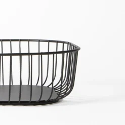 Corbeille de buffet acier noir 33x27x8,4 cm Naro - PRO.MUNDI Outlet