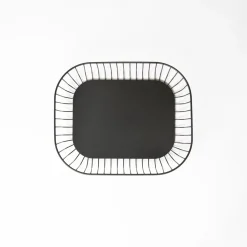 Corbeille de buffet acier noir 33x27x8,4 cm Naro - PRO.MUNDI Outlet