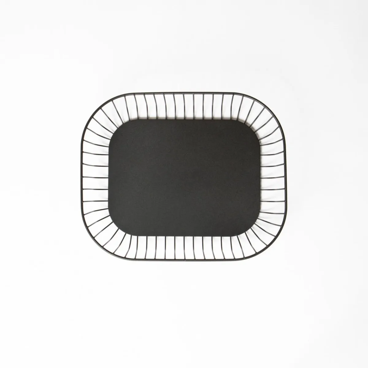 Corbeille de buffet acier noir 33x27x8,4 cm Naro - PRO.MUNDI Outlet