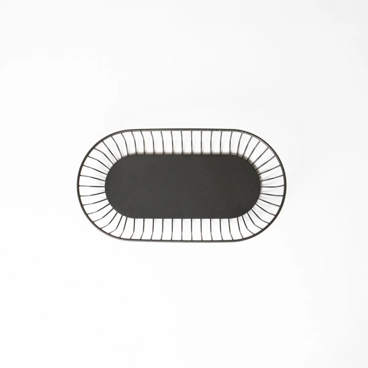 PRO.MUNDI Corbeille de buffet acier noir 33,3x17,5x8,4 cm Naro Online