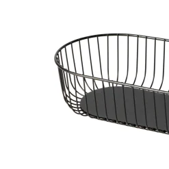 PRO.MUNDI Corbeille de buffet acier noir 33,3x17,5x8,4 cm Naro Online