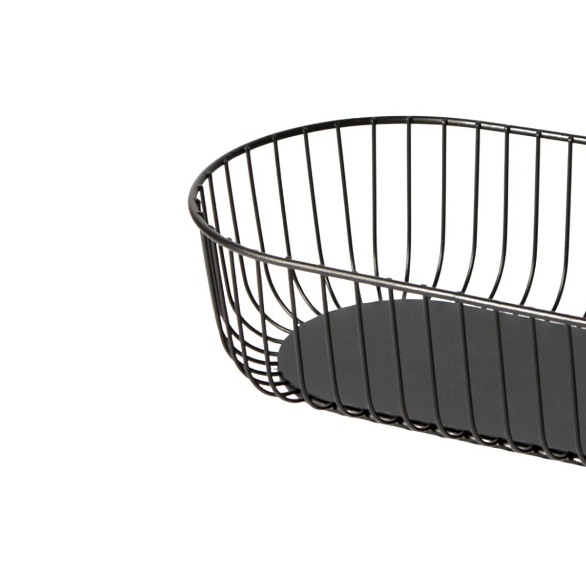 PRO.MUNDI Corbeille de buffet acier noir 33,3x17,5x8,4 cm Naro Online