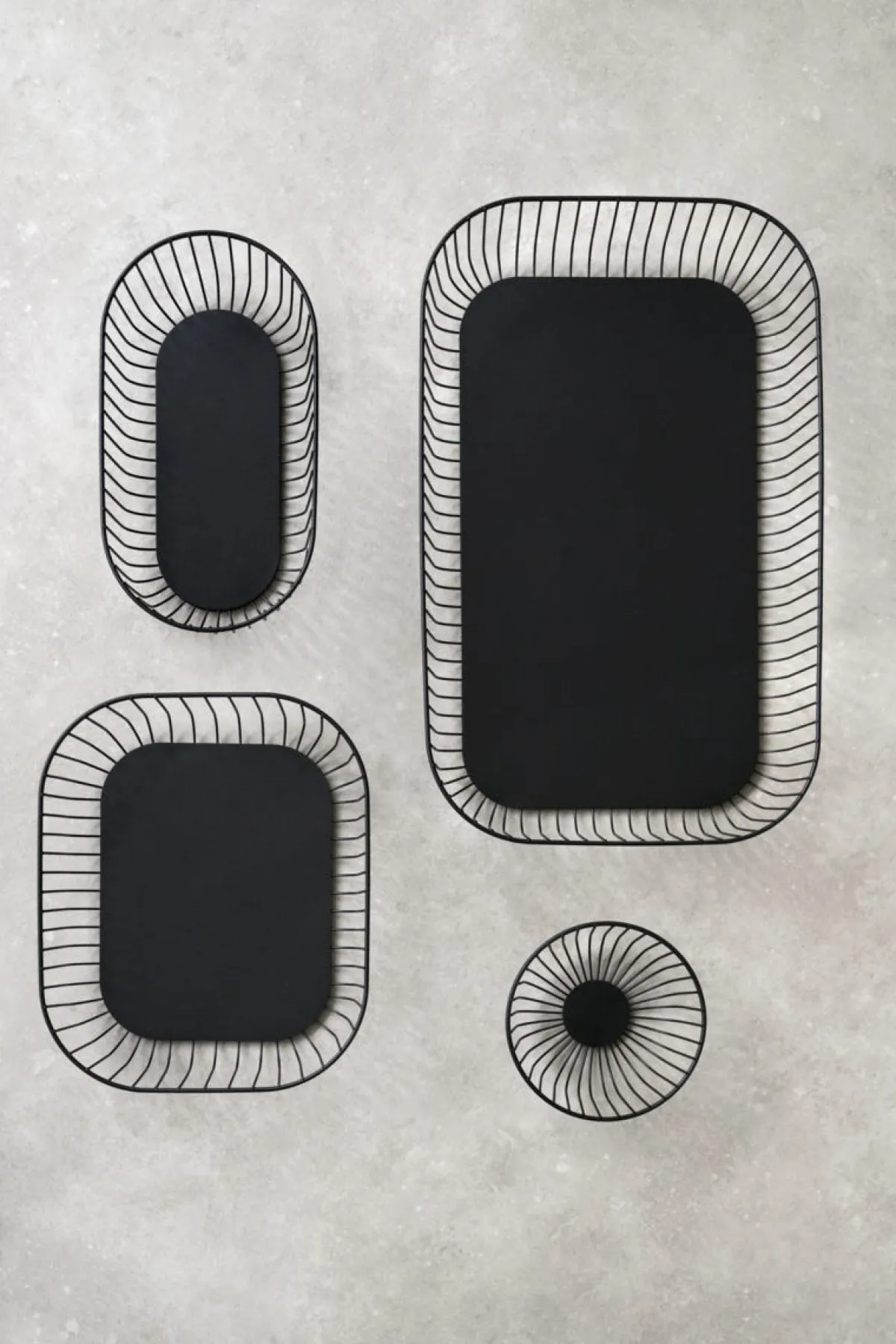 PRO.MUNDI Corbeille de buffet acier noir 33,3x17,5x8,4 cm Naro Online