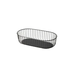 PRO.MUNDI Corbeille de buffet acier noir 33,3x17,5x8,4 cm Naro Online