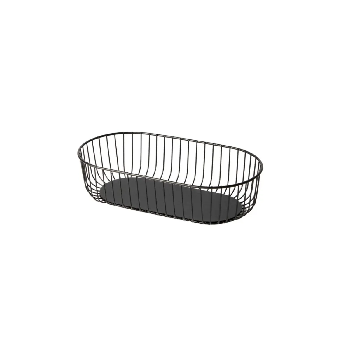 PRO.MUNDI Corbeille de buffet acier noir 33,3x17,5x8,4 cm Naro Online