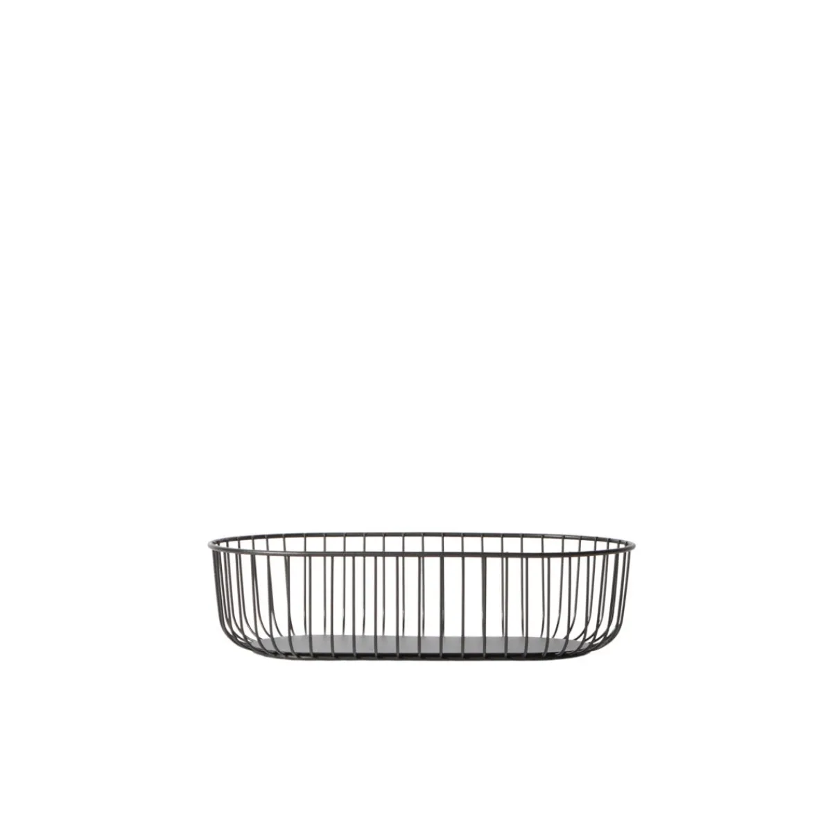 PRO.MUNDI Corbeille de buffet acier noir 33,3x17,5x8,4 cm Naro Online