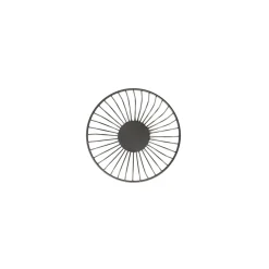 Corbeille de table rond noir acier Ø 17 cm 7 cm Naro - PRO.MUNDI Best