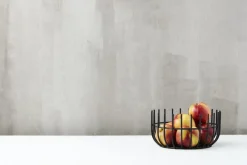 Corbeille à fruit acier noir 200x200x100 mm - Aucune Discount