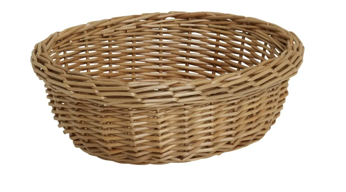 PRO.MUNDI Corbeille ovale beige osier 25,5x21x9 cm Best