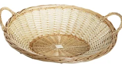 Corbeille ovale beige osier 50x46x16 cm - PRO.MUNDI Discount