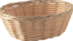 Corbeille ovale beige polypropylène (pp) 18,5x13x6,5 cm - PRO.MUNDI Discount