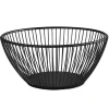 Corbeille à pain et à fruits rond noir métal Ø 17,5 cm 8 cm Svart - APS Online