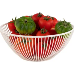 Corbeille à pain et à fruits rond blanc métal Ø 20 cm 8 cm Svart - APS Online