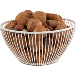 APS Corbeille à pain et à fruits rond blanc métal Ø 17,5 cm 8 cm Svart Outlet