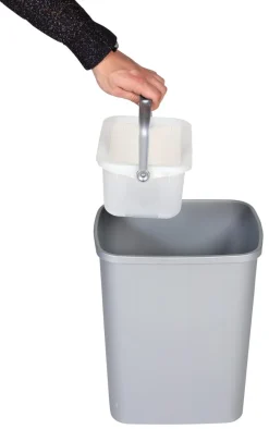PROBBAX Corbeille plastique 25 L gris Clearance