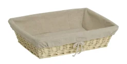 Corbeille rectangulaire beige osier 40x30x10 cm - PRO.MUNDI Clearance