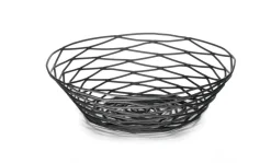 Corbeille rond noir acier Ø 20 cm 5 cm Artisan - TABLECRAFT Hot