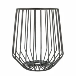Aucune Corbeille rond noir acier Ø 23 cm 26 cm Online