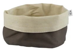 PRO.MUNDI Corbeille rond taupe coton Ø 17 cm 8 cm Artiss Online